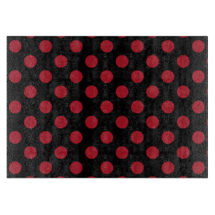 Röd och svart polka dots