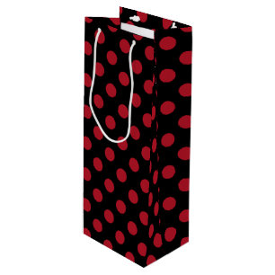 Röd och svart polka dots