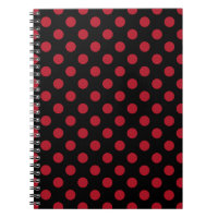 Röd och svart polka dots