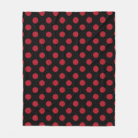 Röd och svart polka dots
