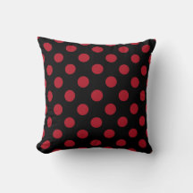 Röd och svart polka dots