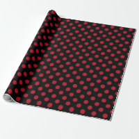 Röd och svart polka dots