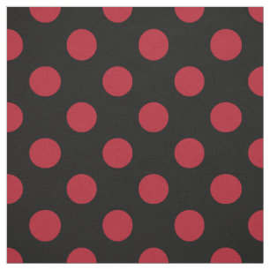 Röd och svart polka dots tyg