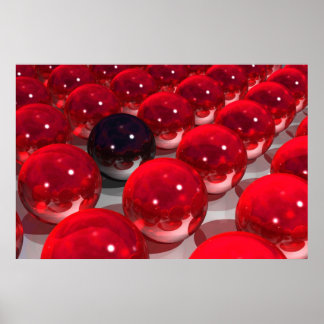 Röd och svart poster