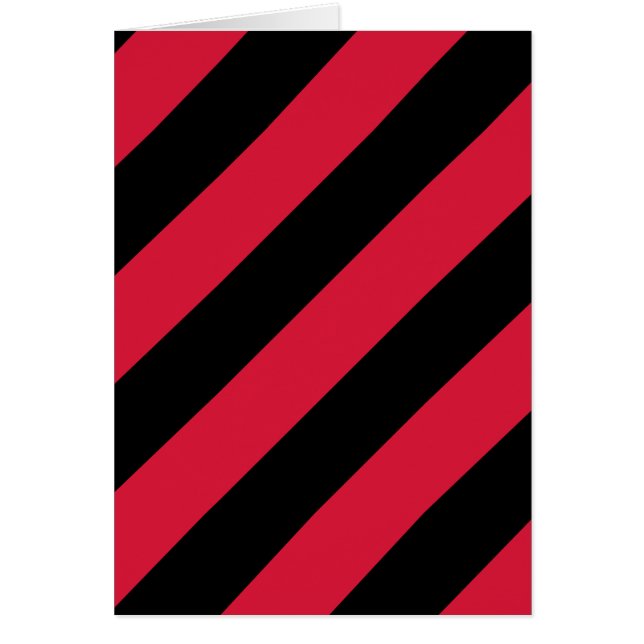 Röd och svart Rand Hälsningskort (Framsidan)