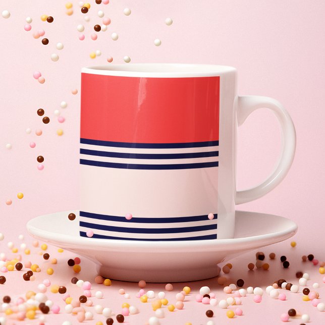 Röd och svart Rand Kaffemugg (Mugs and cups)