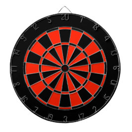Röd och svart reglementsritbord darttavla