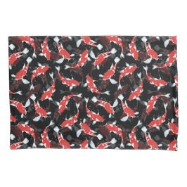 Röd och svart repeterande motif | Koi Fish Mönster