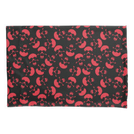 Röd och svart repeterande motif | Skull Mönster