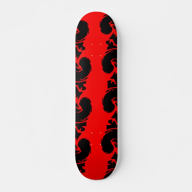 RÖD och SVART Skateboard Bräda 19,5 Cm (Framsida)