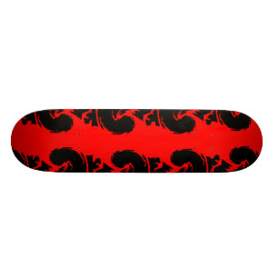 RÖD och SVART Skateboard Bräda 19,5 Cm