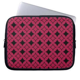 Röd och svart späcko laptop sleeve