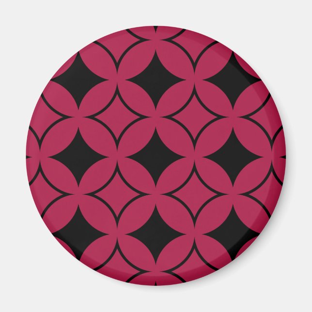 Röd och svart späcko magnet (Framsidan)
