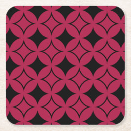 Röd och svart späcko underlägg papper kvadrat