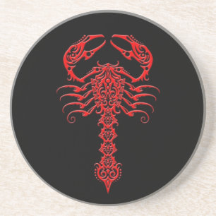 Röd och svart stam- Scorpion Underlägg