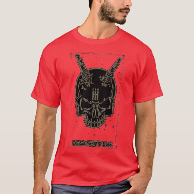 Röd och svart t shirt (Framsida)