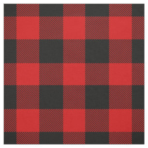 Röd och svart Tartan för pläd för Tyg
