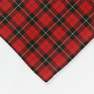 Röd och svart Tartan för Wallace klanklassiker Fleecefilt