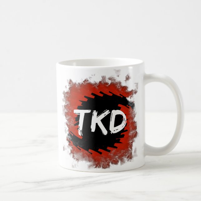 Röd och svart TKD-orkan Kaffemugg (Höger)