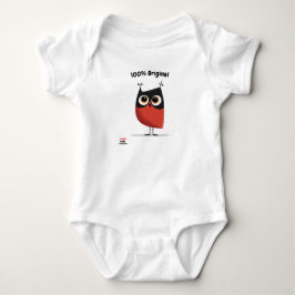 Röd och svart uggla design | Rolig & unik unisex T Shirt