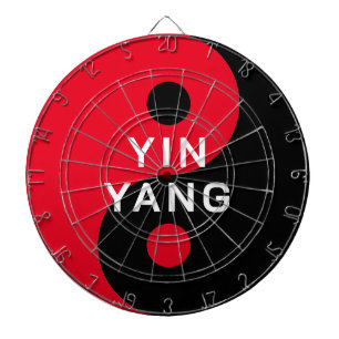 Röd och svart YinYang-symbolens anpassningsbar, ri Darttavla