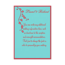 Röd- och turkos-Blommigtens bröllopsmottagning