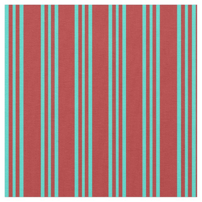 Röd och turkos Färgad stripe/lind Mönster Tyg (Närbild)