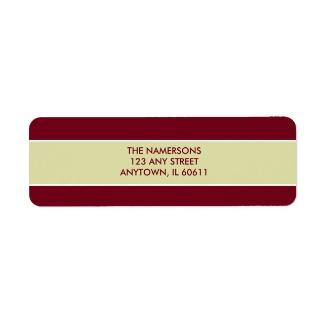 Röd och vit adressetikett returadress etikett (Framsidan)
