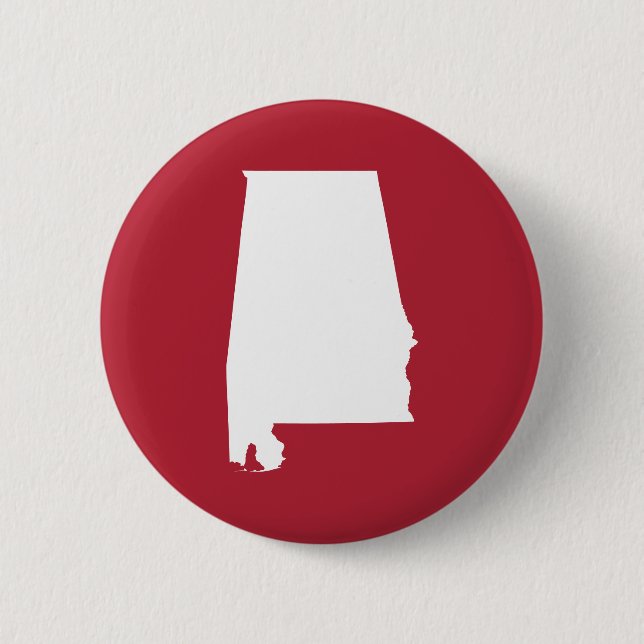 Röd och vit Alabama Knapp (Framsida)