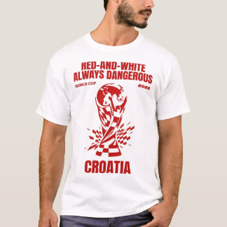 Röd-Och-Vit Alltid Farligt T Shirt