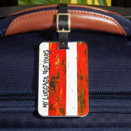 Röd och vit bagagebricka