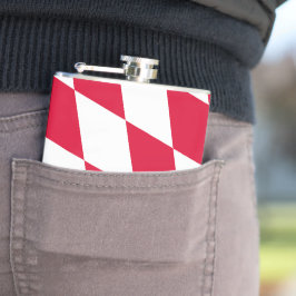 Röd och vit bavaria Diamond Flagga Mönster Fickplunta