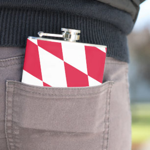 Röd och vit bavaria Diamond Flagga Mönster Fickplunta