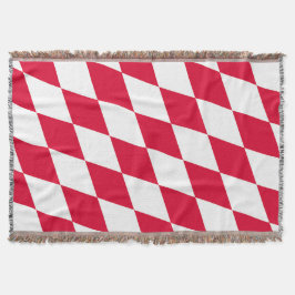 Röd och vit bavaria Diamond Flagga Mönster Filt