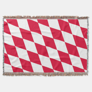 Röd och vit bavaria Diamond Flagga Mönster Filt
