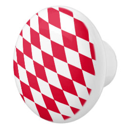 Röd och vit bavaria Diamond Flagga Mönster Knopp