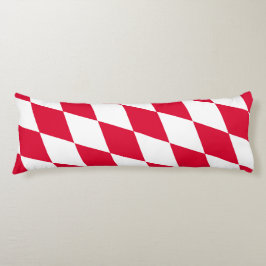 Röd och vit bavaria Diamond Flagga Mönster Kroppskudde