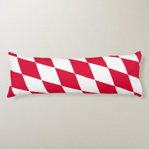 Röd och vit bavaria Diamond Flagga Mönster Kroppskudde