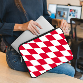 Röd och vit bavaria Diamond Flagga Mönster Laptop Fodral