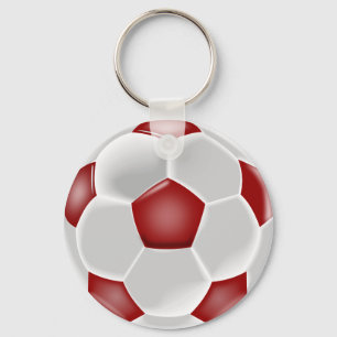 Röd och vit Boll  Nyckelring