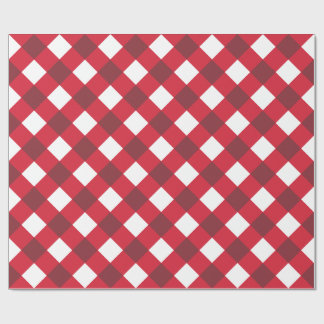 Röd och vit buffalopapper presentpapper
