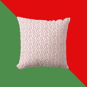 Röd och vit candy cane Mönster Kudde