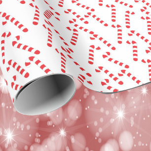 Röd och vit candy cane Mönster Presentpapper
