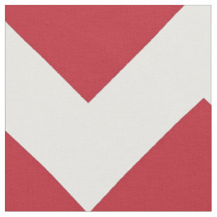 Röd och vit Chevron Rand Tyg