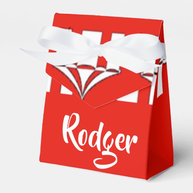 Röd och vit cirkus tält presentaskar (Framsidan Sidan)