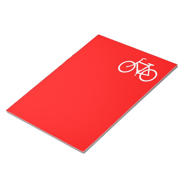 Röd och vit cykel anteckningsblock (Vinklad)
