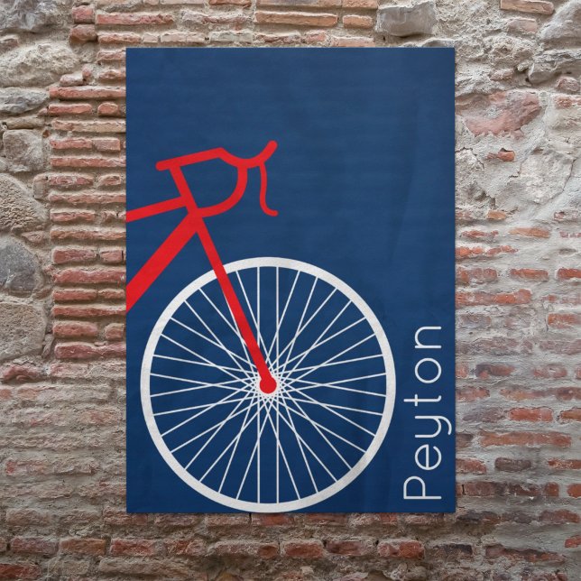 Röd och vit cykel poster (Skapare uppladdad)