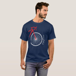 Röd och vit cykel t shirt