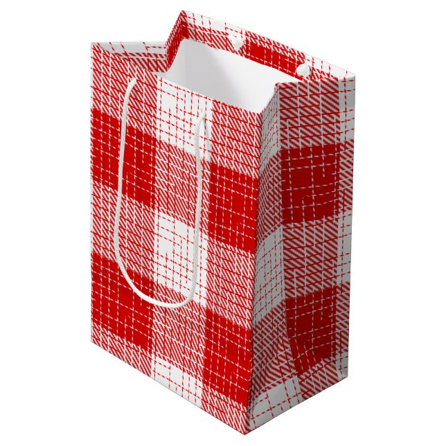 Röd och vit djärv rutig pläd-design  (Skapare uppladdad)