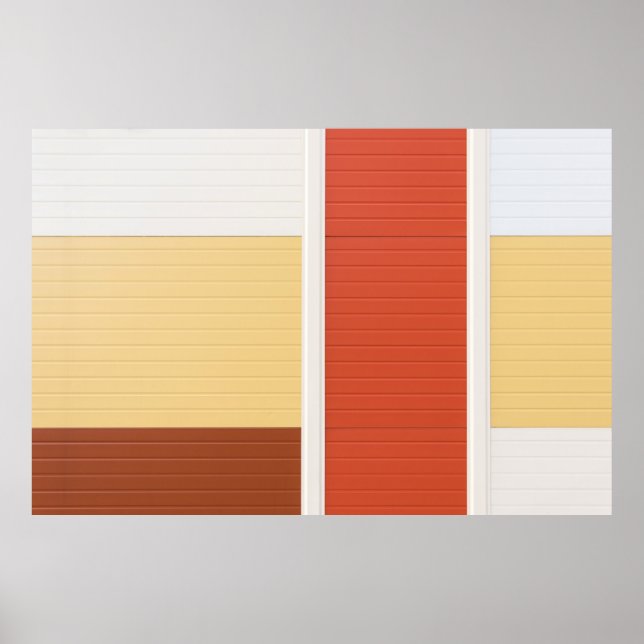 Röd och vit dörr poster (Framsidan)